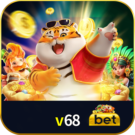 Imagem promocional da v68 mostrando a plataforma e suas vantagens